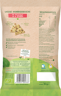Kindersnack Knabberecken buntes Gemüse ab 3+ Jahren, 30 g