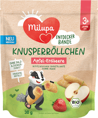 Kindersnack Knusperröllchen Apfel-Erdbeere ab 3+ Jahren, 30 g