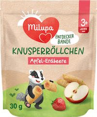 Kindersnack Knusperröllchen Apfel-Erdbeere ab 3+ Jahren, 30 g