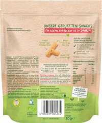Kindersnack Knusperröllchen Apfel-Erdbeere ab 3+ Jahren, 30 g