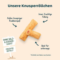 Kindersnack Knusperröllchen Apfel-Erdbeere ab 3+ Jahren, 30 g