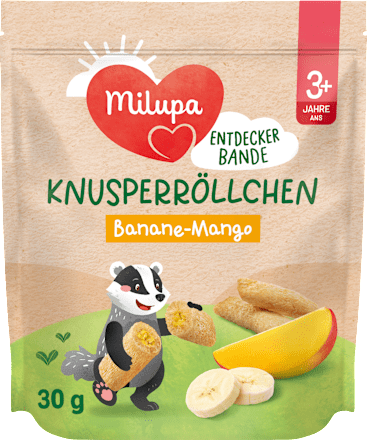 Kindersnack Knusperröllchen Banane-Mango ab 3+ Jahren, 30 g