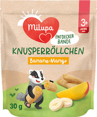 Kindersnack Knusperröllchen Banane-Mango ab 3+ Jahren, 30 g