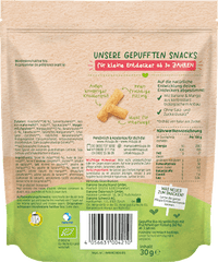 Kindersnack Knusperröllchen Banane-Mango ab 3+ Jahren, 30 g