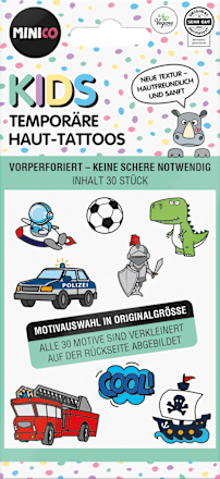 Kinder Haut-Tattoos temporär grün Set 30tlg., 1 St