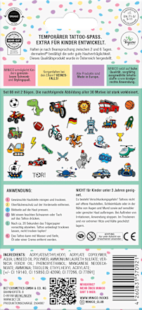 Kinder Haut-Tattoos temporär grün Set 30tlg., 1 St