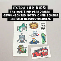 Kinder Haut-Tattoos temporär grün Set 30tlg., 1 St