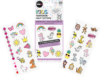 Kinder Haut-Tattoos temporär lila Set 30 tlg., 1 St