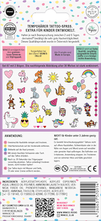 Kinder Haut-Tattoos temporär lila Set 30 tlg., 1 St