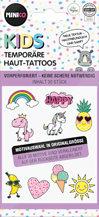 Kinder Haut-Tattoos temporär lila Set 30 tlg., 1 St