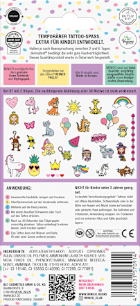 Kinder Haut-Tattoos temporär lila Set 30 tlg., 1 St