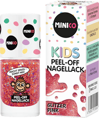 Nagellack Peel-Off Glitzer pink für Kinder, 5 ml