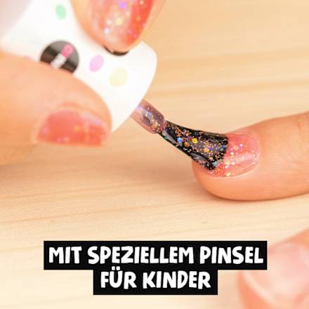 Nagellack Peel-Off Glitzer pink für Kinder, 5 ml