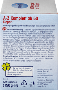 AZ Komplett Depot vanaf 50 tabletten, 100 stuks, 150 g