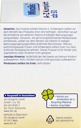 A-Z Komplett Depot ab 50, Tabletten, 100 St, 153 g