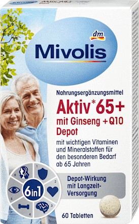 Actief 65+ met Ginseng + Q10 Depot 60 stuks, 51 g