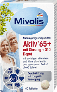 Actief 65+ met Ginseng + Q10 Depot 60 stuks, 51 g