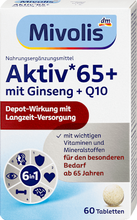 Mivolis Aktiv 65+ Tabletten 60 St, 51 g