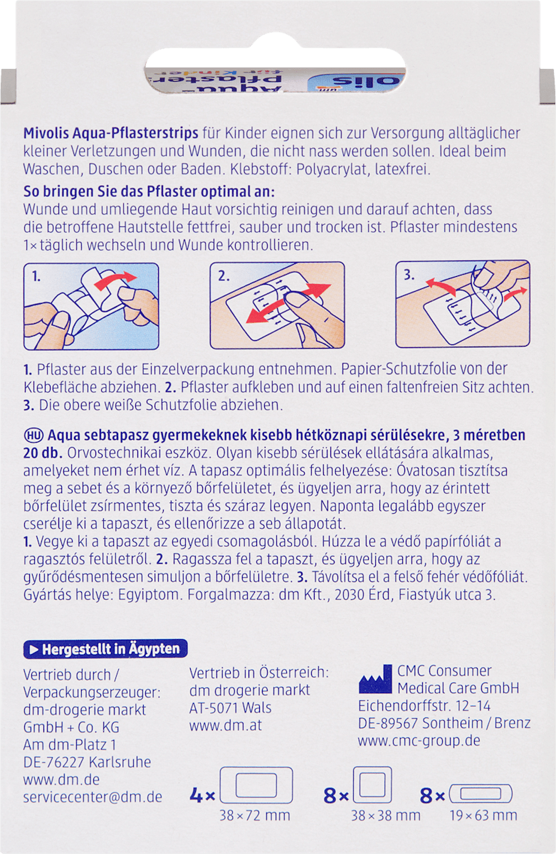 Mivolis Aqua-Pflasterstrips für Kinder, 20 St