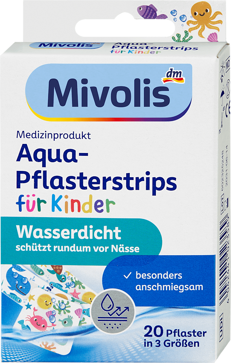 Mivolis Aqua-Pflasterstrips für Kinder, 20 St