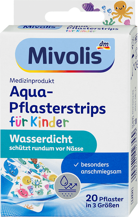 Mivolis Bandes adhésives Aqua pour enfants, 20 pcs