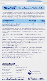 Artischocke Tabletten 30 St, 18 g