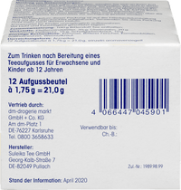 Medicinale thee, bittere thee (12 zakjes), 21 g
