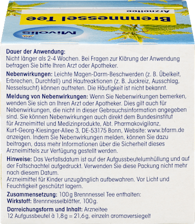 Medicinale thee, brandnetelthee (12 zakjes), 21,6 g