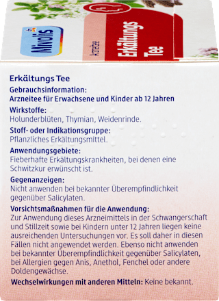Arzneitee, Erkältungs Tee (12 Beutel), 24 g