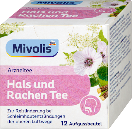 Mivolis Arzneitee, Hals & Rachen Tee (12 Beutel), 18 g