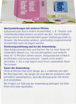 Mivolis Arzneitee, Hals & Rachen Tee (12 Beutel), 18 g