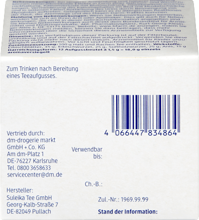 Mivolis Arzneitee, Hals & Rachen Tee (12 Beutel), 18 g