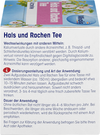 Medicinale thee, keel- en keelholtethee (12 zakjes), 18 g