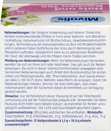 Arzneitee, Hals & Rachen Tee (12 Beutel), 18 g