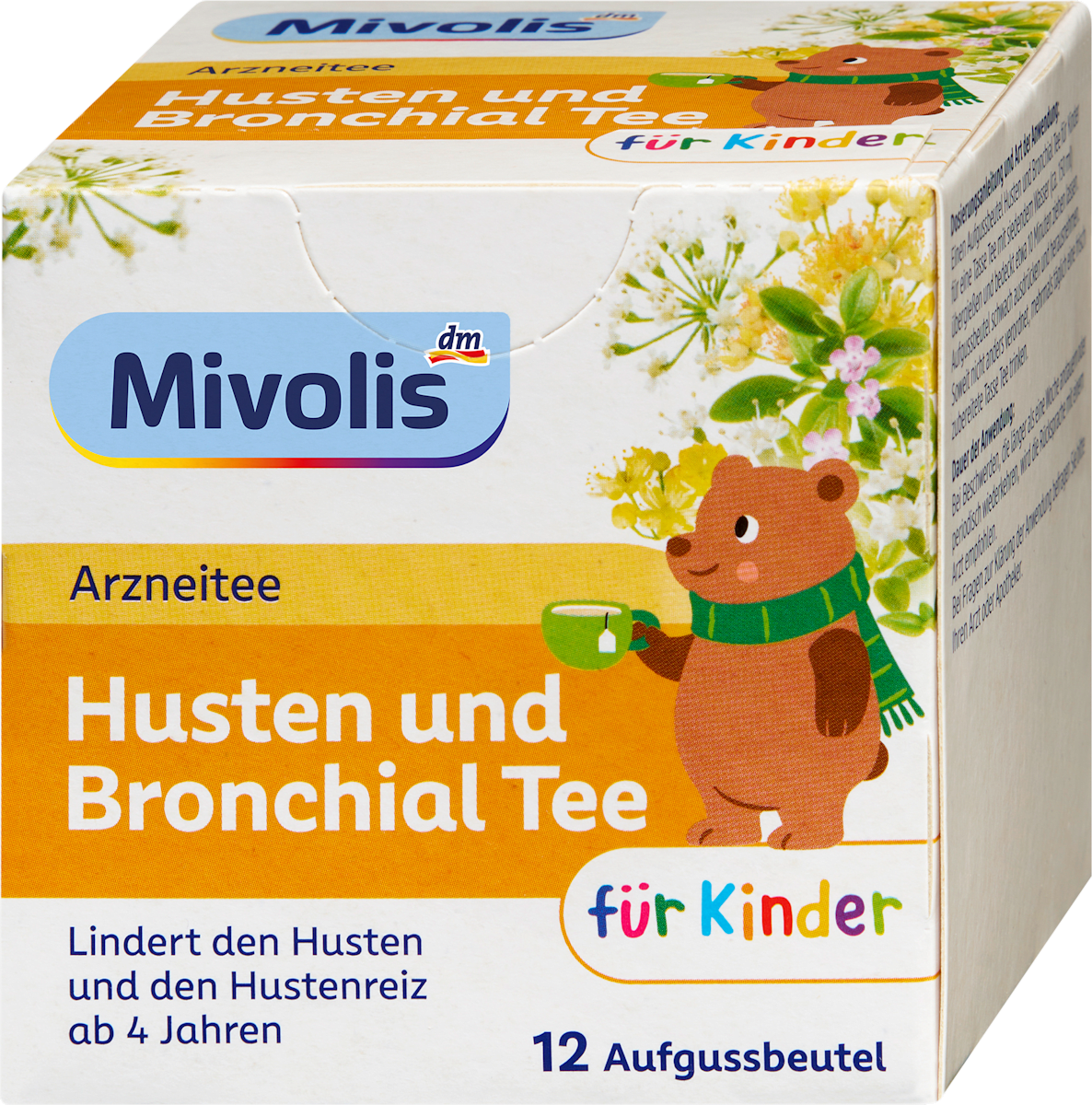 Arzneitee, Husten & Bronchial Tee für Kinder (12 Beutel), 18 g