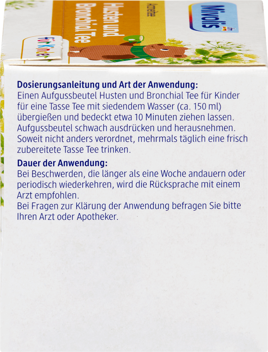 Arzneitee, Husten & Bronchial Tee für Kinder (12 Beutel), 18 g