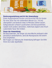 Arzneitee, Husten & Bronchial Tee für Kinder (12 Beutel), 18 g