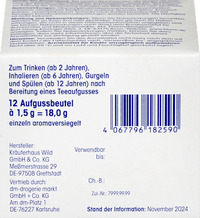 Medicinale thee, kamillethee (12 zakjes), 18 g