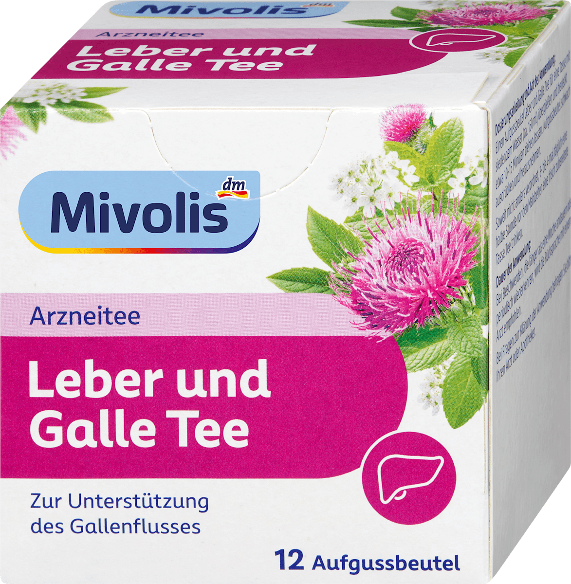 Mivolis Arzneitee, Leber & Galle Tee (12 Beutel), 21 g