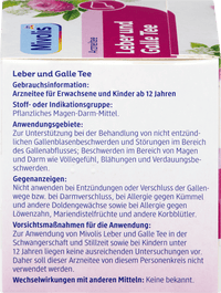 Mivolis Arzneitee, Leber & Galle Tee (12 Beutel), 21 g