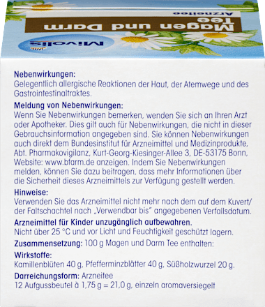 Medicinale thee, maag- en darmthee (12 zakjes), 21 g