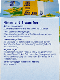Medicinale thee, nier- en blaasthee (12 zakjes), 18 g