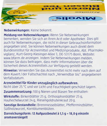 Arzneitee, Nieren & Blasen Tee (12 Beutel), 18 g