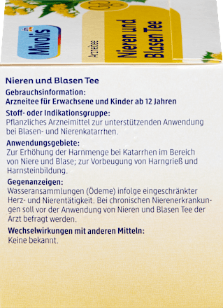 Arzneitee, Nieren & Blasen Tee (12 Beutel), 18 g