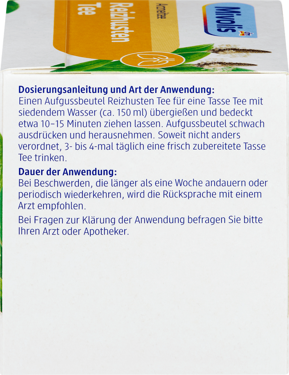 Mivolis Arzneitee, Reizhusten Tee (12 Beutel), 16,8 g