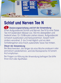 Medicinale thee, slaap- en zenuwthee N (12 zakjes), 18 g