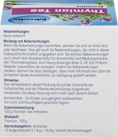 Arzneitee, Thymian Tee (12 Beutel), 16,8 g