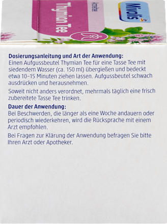 Arzneitee, Thymian Tee (12 Beutel), 16,8 g