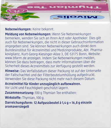 Arzneitee, Thymian Tee (12 Beutel), 16,8 g