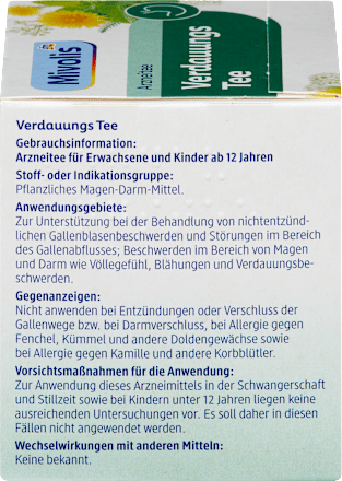Arzneitee, Verdauungs Tee (12 Beutel), 21 g